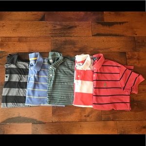 Polo- Gap- Hurley and Izod Striped Polo Bundle